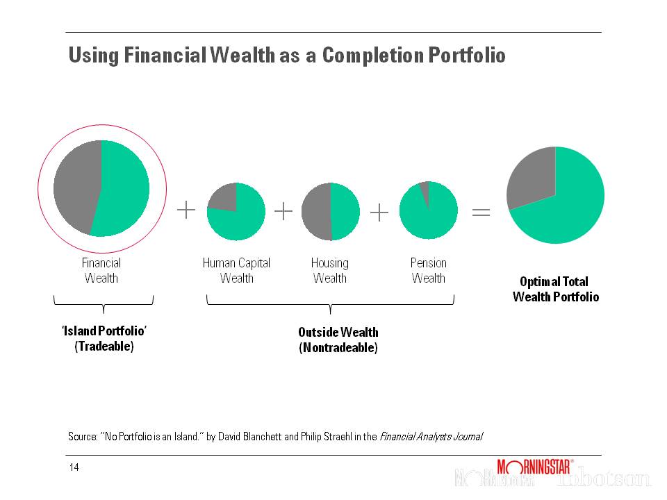 Using Financial Wealth as a Completion Portfolio
