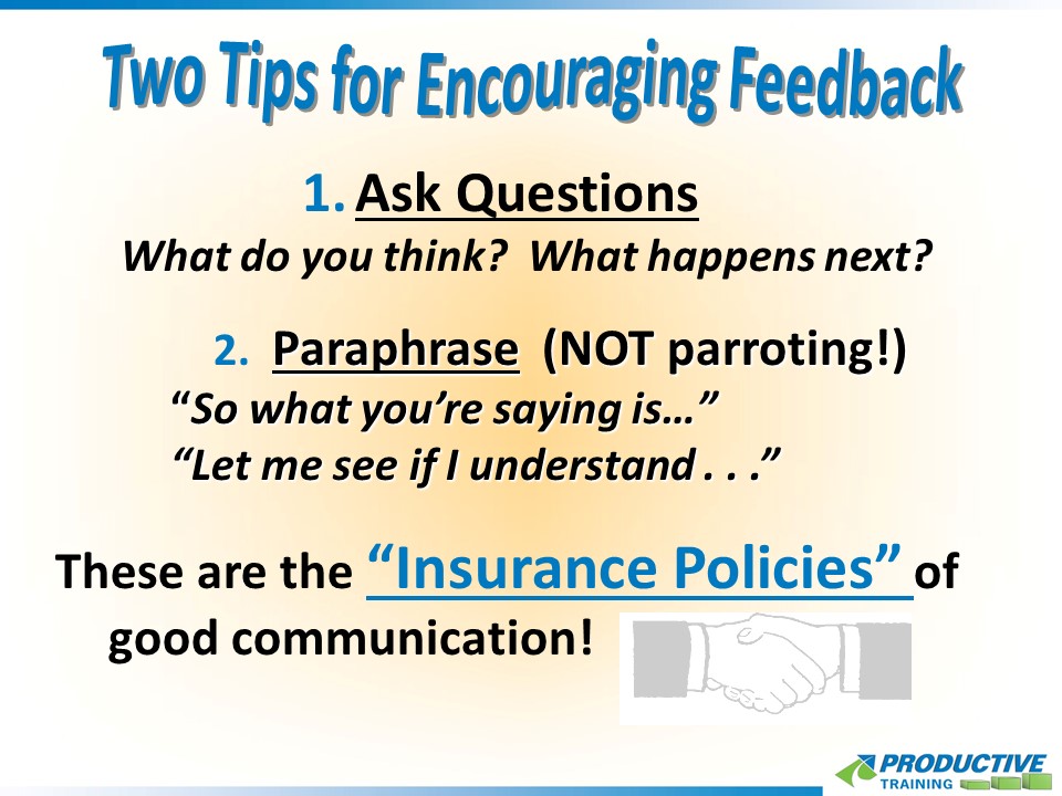 Two Tips for Encouraging Feedback