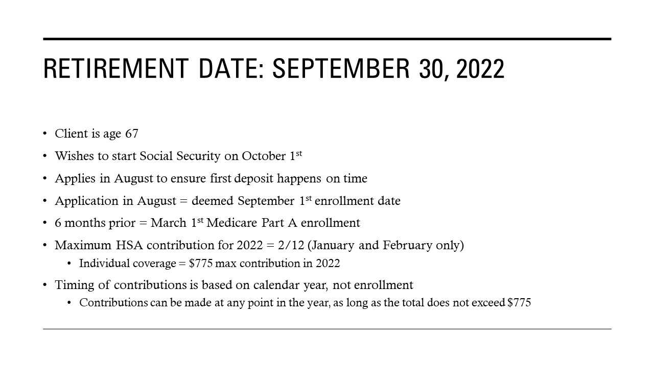 retirement date: September 30, 2022
