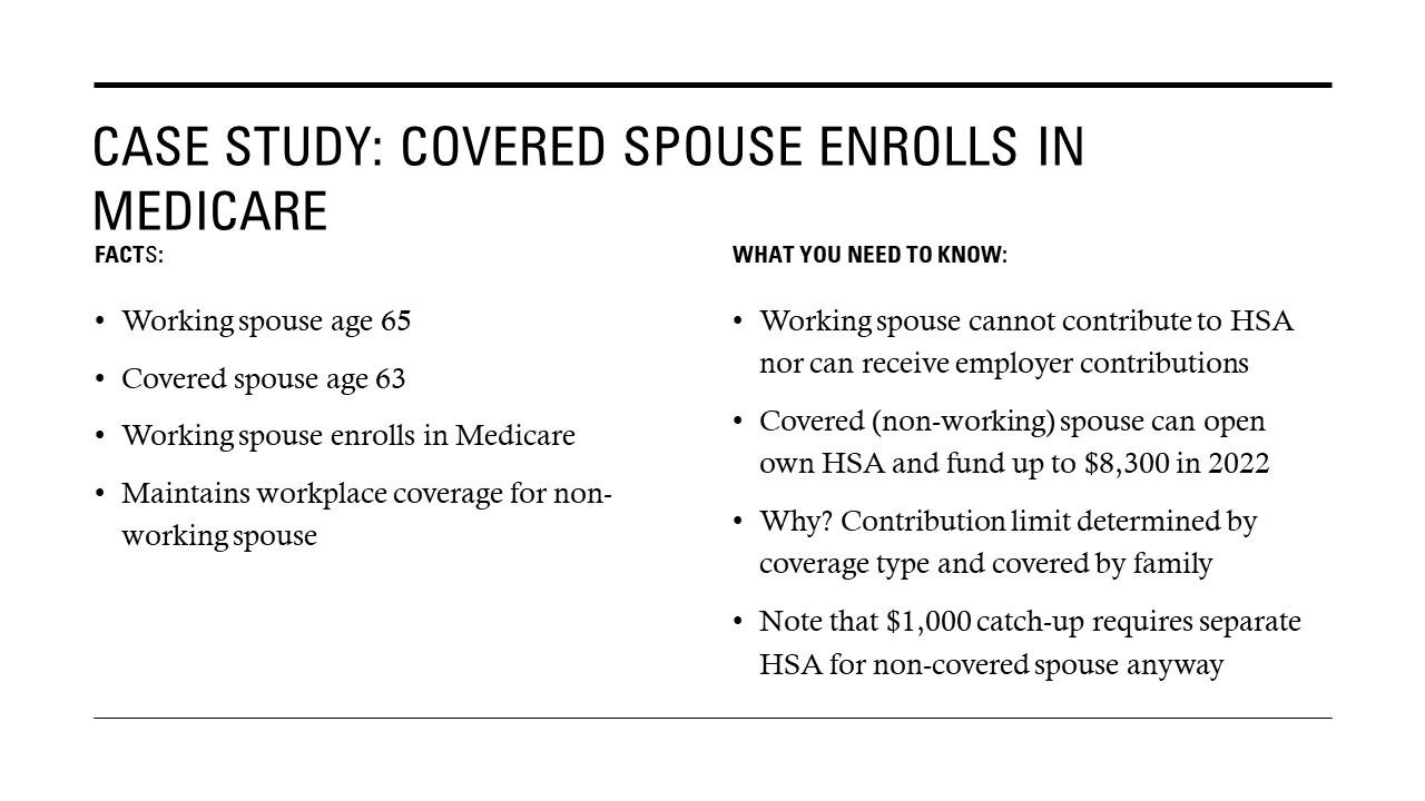 Case Study: Covered Spouse Enrolls in Medicare
